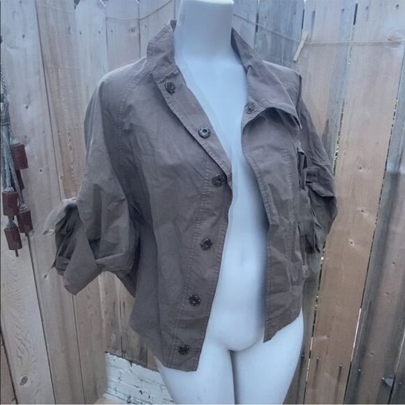All Saints lightweight cotton taupe jacket size 4 - Picture 5 of 10